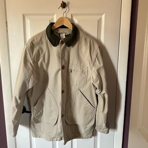 L.L. Bean Tan Jacket with Black Collar